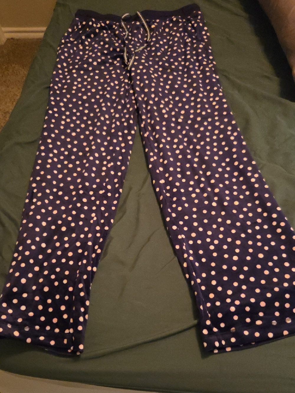 Navy Polka Dot Lounge Pants